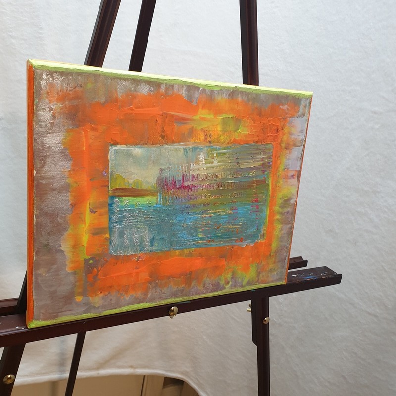 Epic Modern Colorful Original Abstract (See Video) Acrylic Painting Canvas 11x14 gallery