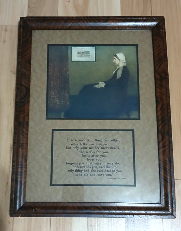 «My Dear Mother» Print & Poem Antique James Abbott McNeill Whistler’s Mother