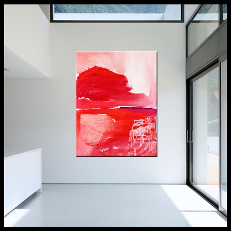 LARGE CONTEMPORARY ORIGINAL MODERN ABSTRACT CANVAS PAINTING WALL ART.. Libby Emi