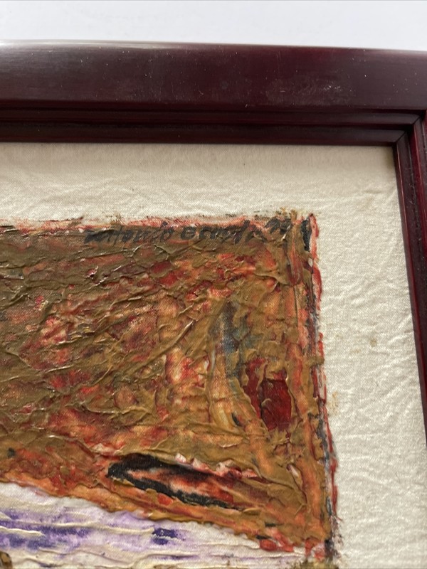 Painting Abstract Expressionism Modernism Anthony E Costa Vintage Listed India gallery