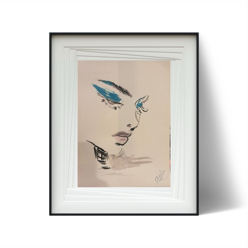 11x15 Unframed Signed Acrylic Paper, Multicolored, Handmade, Art, Brand New