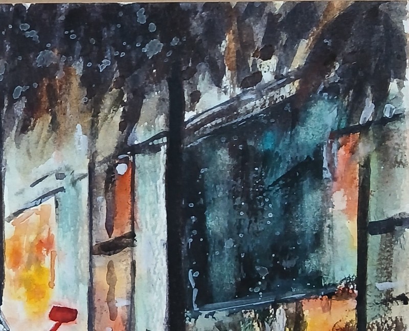 ORIGINAL Watercolor Painting "Red" 9" X 12" gallery