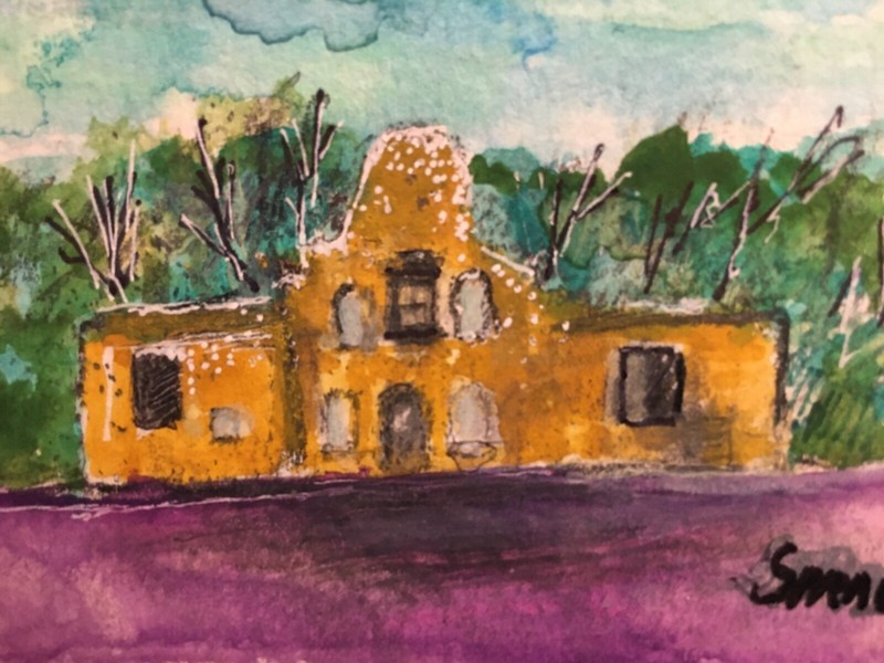 ACEO Painting of the Alamo