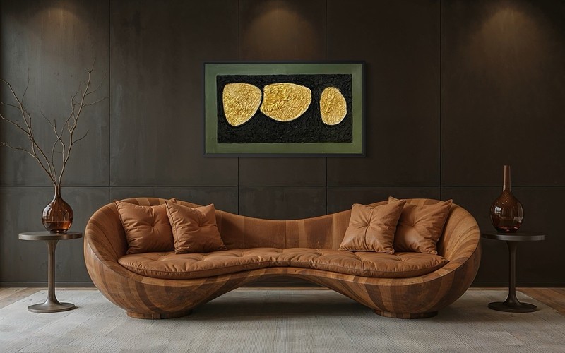 ORIGINAL acrylic pictures abstract painting HAND PAINTED 70x40x4cm 3D canvas gallery