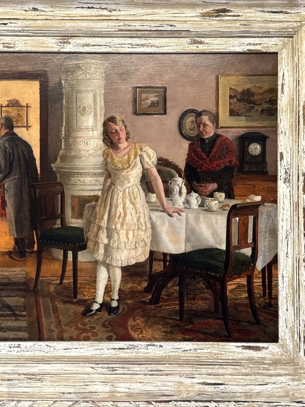 Antique Painting Masterpiece Portrait Interior Listed Famous Pretty Woman Female gallery