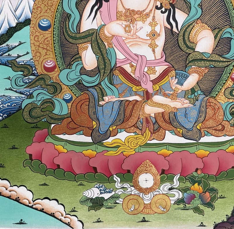 VAJRASATTVA PURIFICATION BUDDHA ORIGINAL MASTERPIECE TIBETAN THANGKA PAINTING gallery