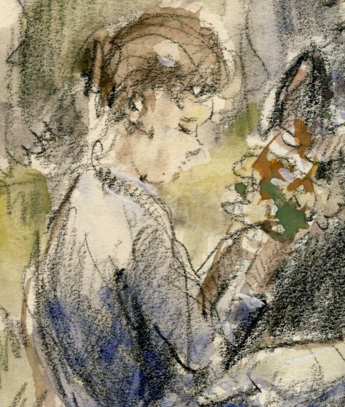 Original Marie Henri Mackenzie Watercolor - In an Amsterdam Park gallery