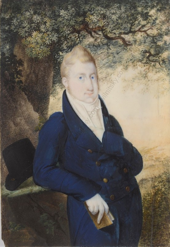 Adalbert Suchy (ca.1783-1849) "Leopold, Prince of Salerno", important miniature gallery