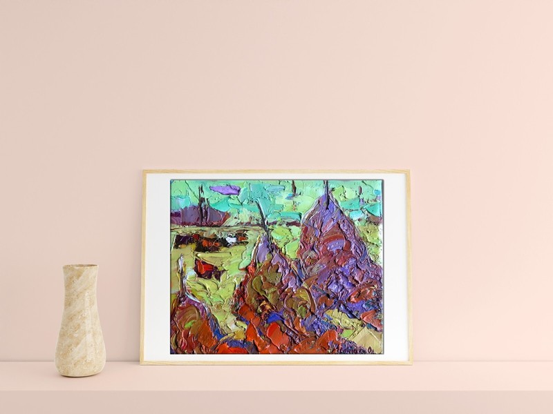 Oil Painting Summer Day Kalenyuk A. Unframed Original Home Decor Art nKalen954 gallery