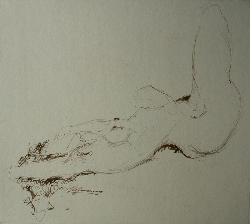 Karl Hoffmann (1893 Vienna – 1972 ibid.) Lying Women’s Nude