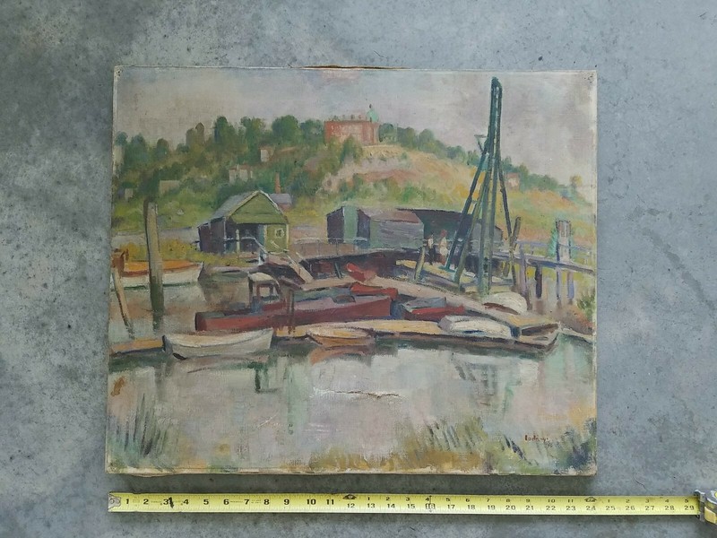 Emory LADANYI OIL ON CANVAS 20 X 24 Inches Painting HUNGARIAN 1936 Newport?