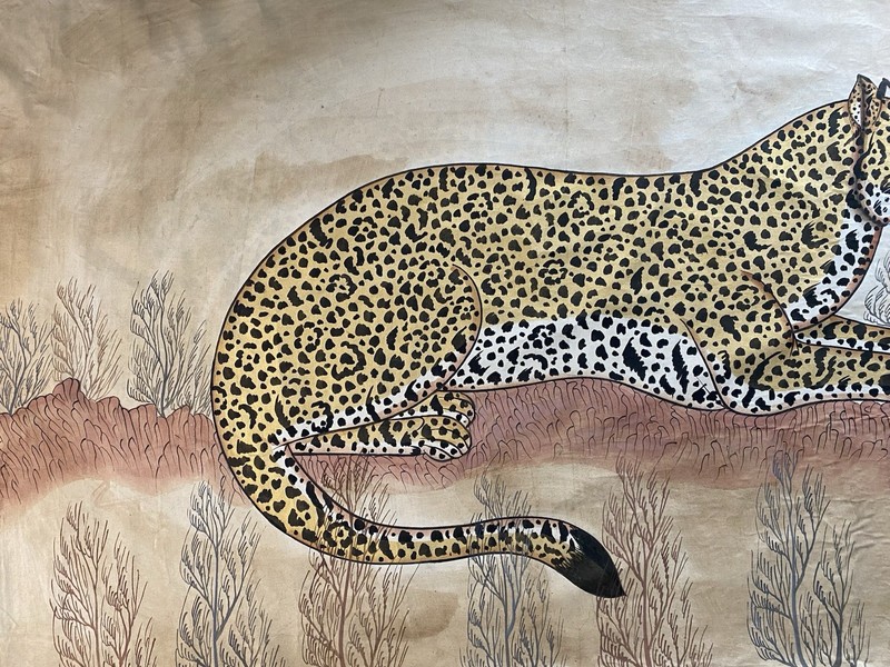 Jaime Parlade Leopard Painting 1980s " 46 Inches X 70 Inches " gallery