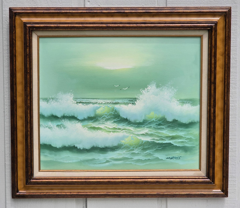 ARTHUR MARTENS Seascape Ocean Vintage Oil Painting gallery