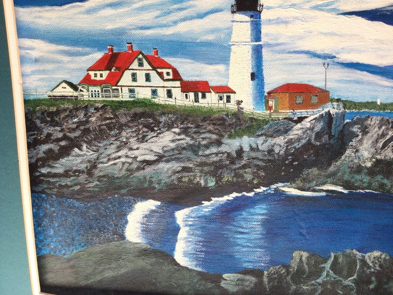 Portland Maine Winfred Martin -"Angel Wings" Headlight Lighthouse - Estate gallery