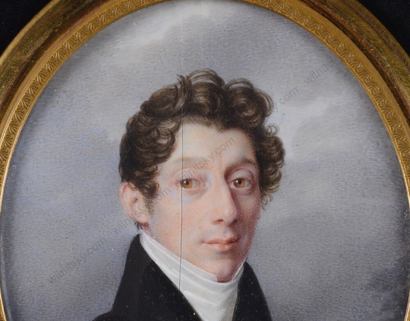 Joseph Parent "Portrait of a gentleman" high quality miniature, 1810/15 (m) gallery