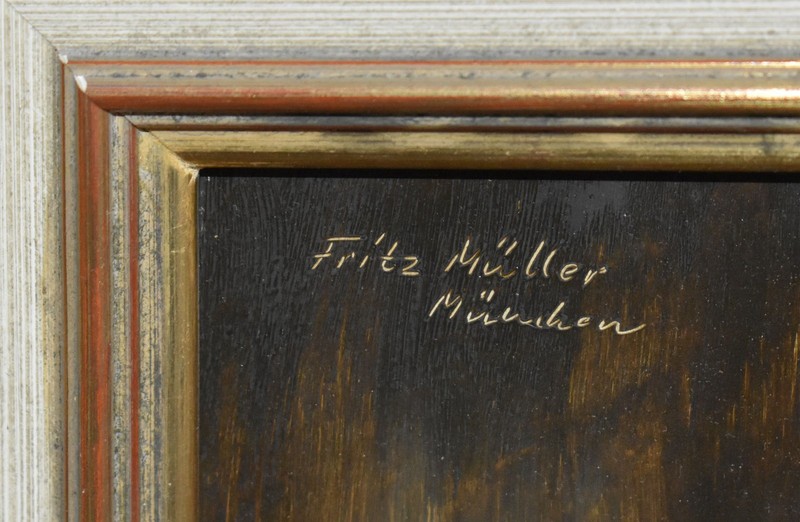 FRITZ MULLER-German Realist-Three Original Signed Oils-Old Men Portraits gallery