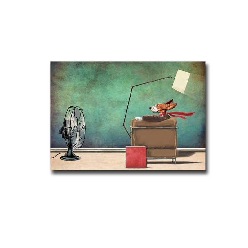 Racing Dog by Betie Etienne Gallery-Wrapped Canvas Giclee Art (19 in x 27 in)