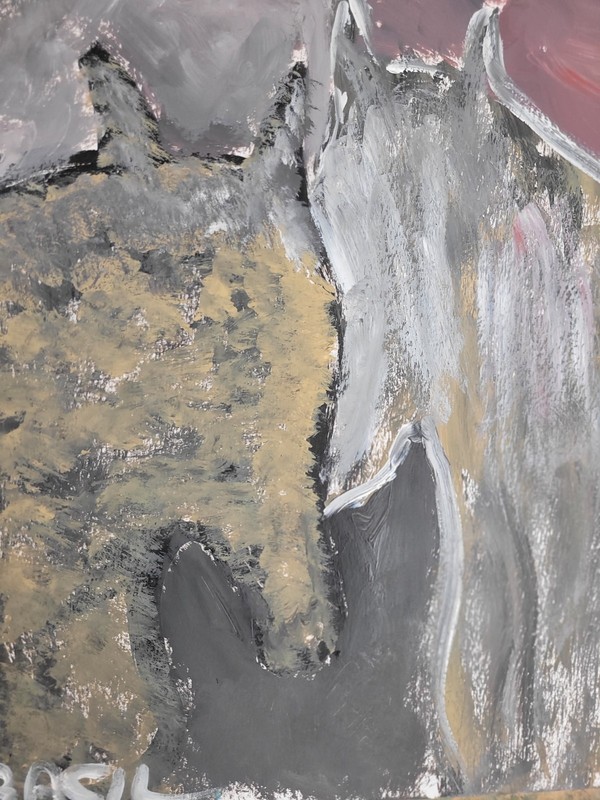 Two Horses in Love #6 Expressive Acrylic Painting Romantic Modern Art gallery