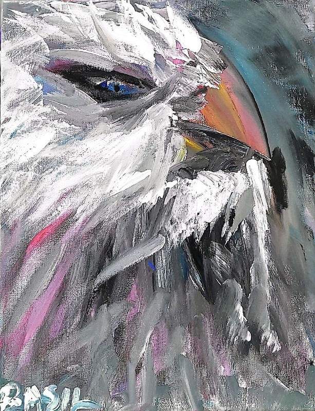 Young Eagle Vibrant Abstract Expressionism Canvas Painting