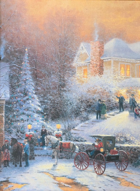 Thomas Kinkade ~ Victorian Christmas II ~ 20 x 24 S/N Oil on Canvas gallery
