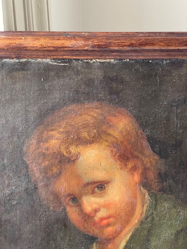 Circle of Jean Baptiste GREUZE - Antique French Old Master Oil - Study of a Boy gallery