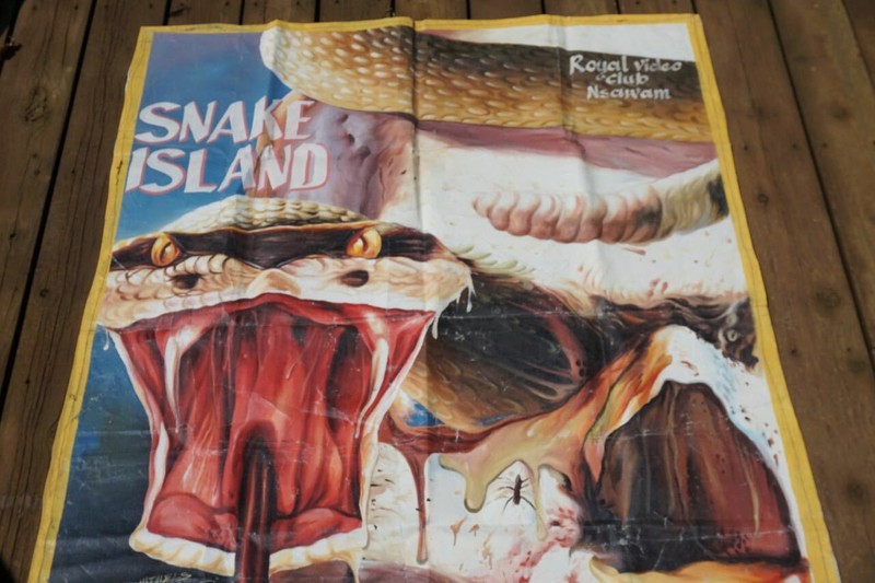 HUGE ORIGINAL ADVERTISEMENT ILLUSTRATION GHANA HORROR MOVIE POSTER ART PAINTING gallery