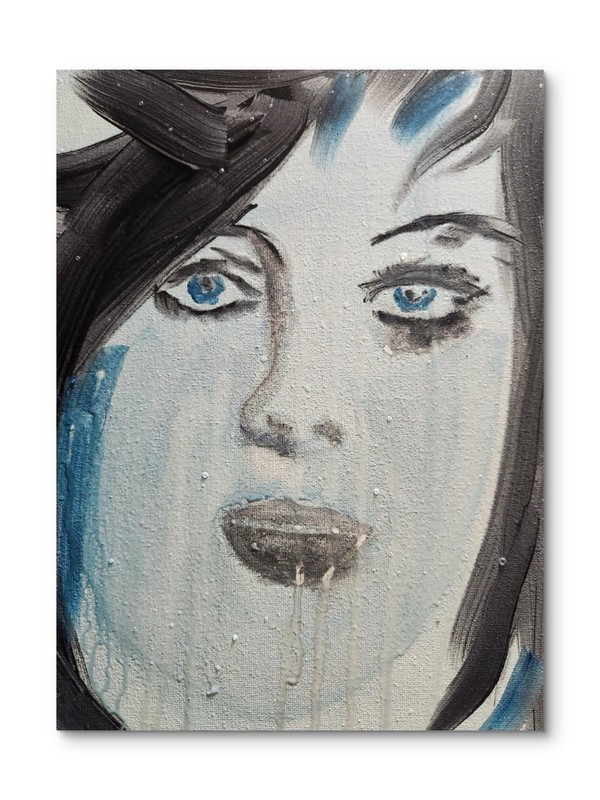 Abstract Woman Impressionistic Original Wall Art 14X11 Canvas Acrylic gallery