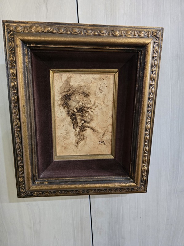 Wallace Fisher Portrait of Old Man. Art Painting Beautiful Painting