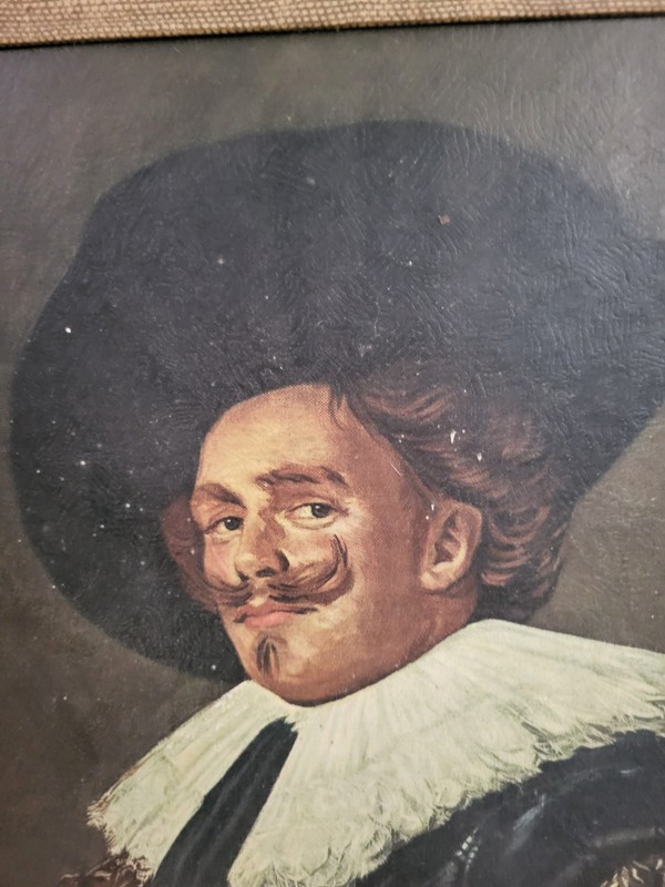Antique Baroque Print The Laughing Cavalier FRANS HALS Old Wood Frame gallery
