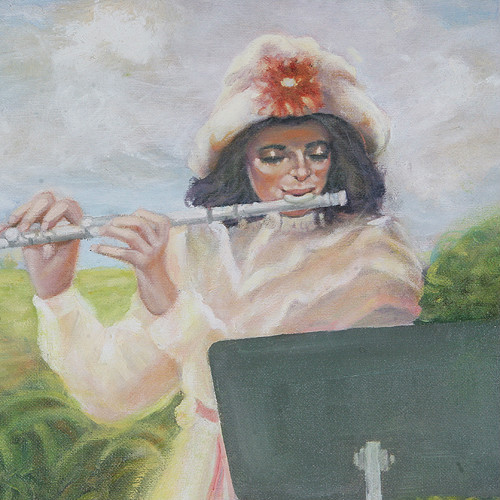 "Concert in the Park" By Anthony Sidoni 1996 Signed Oil on Canvas 24"x30" gallery