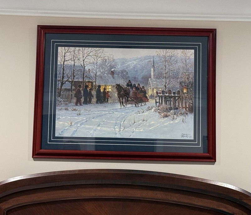 G Harvey Memories Of Home Signed Numbered 118 /2500 Framed triple mat 29×39 +COA
