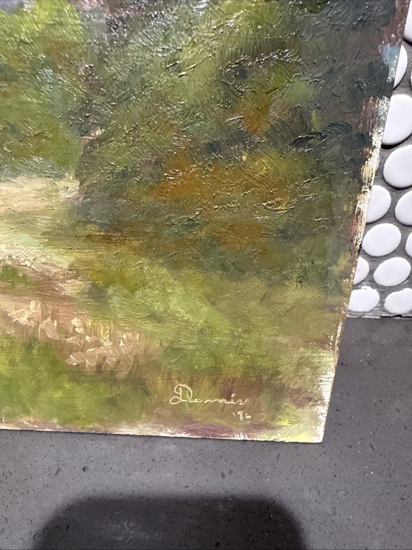 Vintage 1976 Original Oil Painting Landscape “Kingston Road” Signed 16x12 gallery
