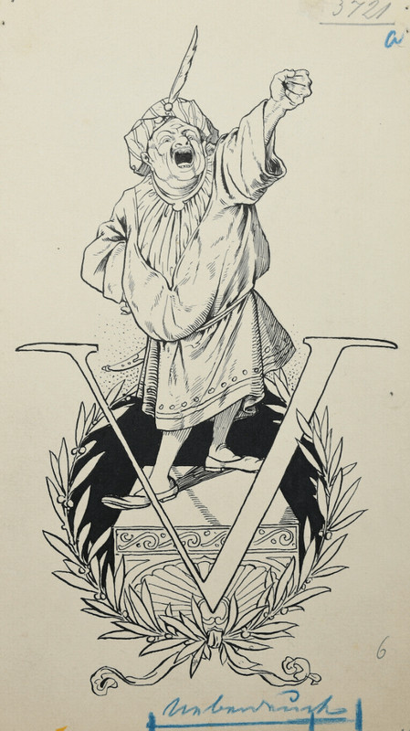 Man with Turban | Pen Drawing /. Designed by Josef B. ENGL