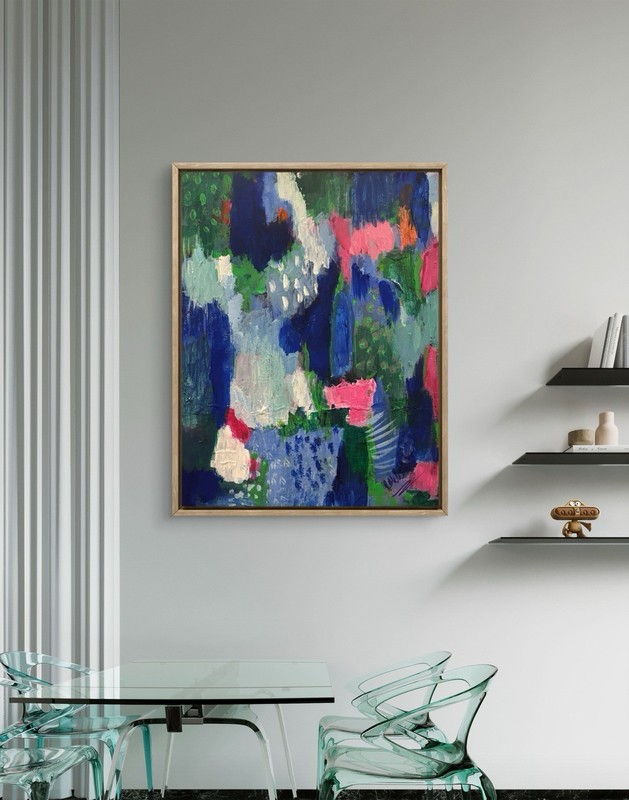 Original Abstract Expressionism 11x14 Bright Signed Unique Fine Art Monet Ins gallery