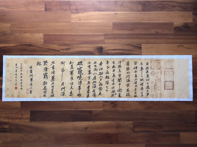Unframed handwritten Chinese calligraphy A Long Poem By Su Shi Cold Food 2508