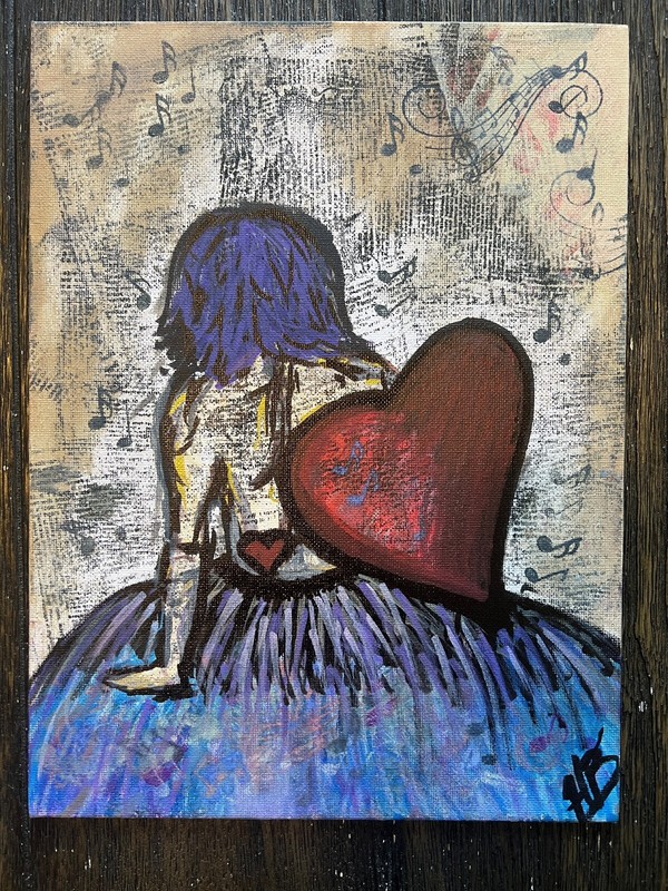 Love, Dance, Music Original Mixed Media Art | 12x9 gallery