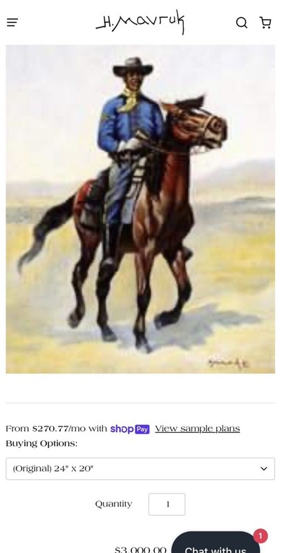Hulis Mavruk Buffalo Soldier original oil paintings on canvas signed framed
