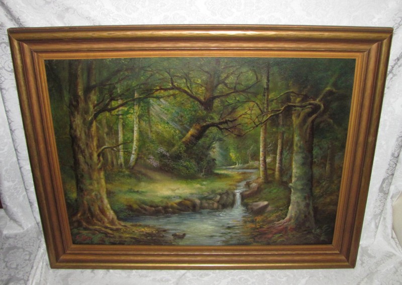 American Oil on Canvas Painting John LeMon Early 20th Century