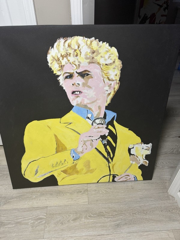 “Modern Love” David Bowie acrylic painting