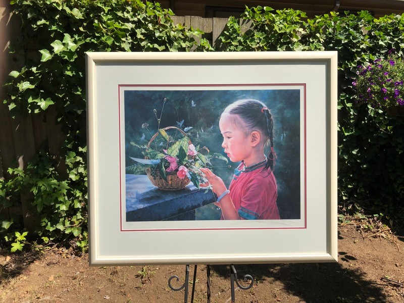 WAI MING, Sensational Watercolor, «THE BEAUTIFUL MORNING,» Signed & Well Framed