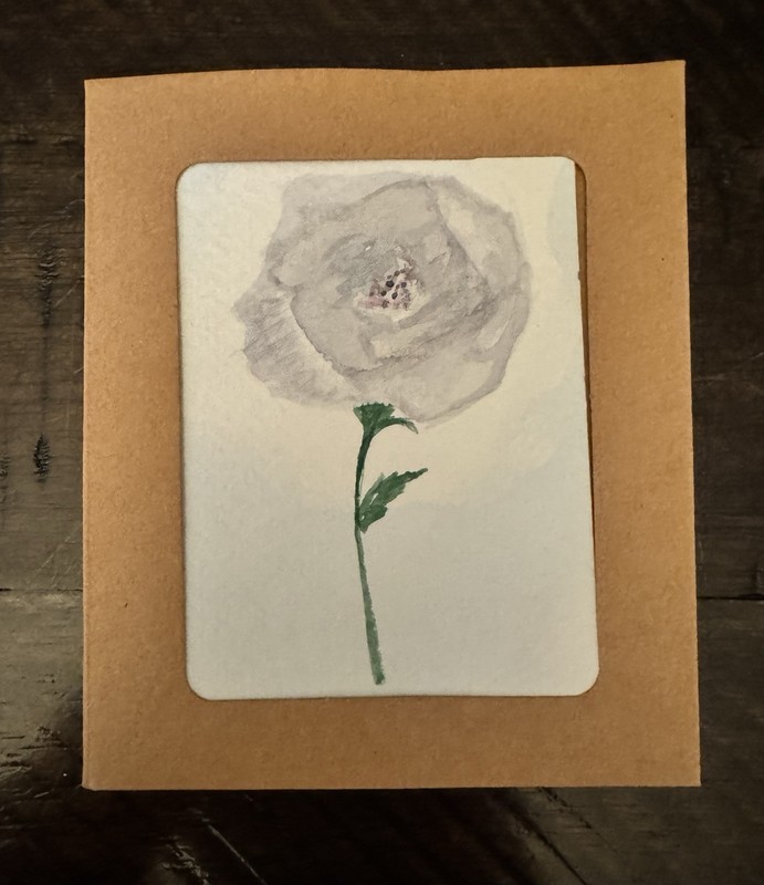 ACEO “Lavender Rose” Loose Watercolor By DBossert