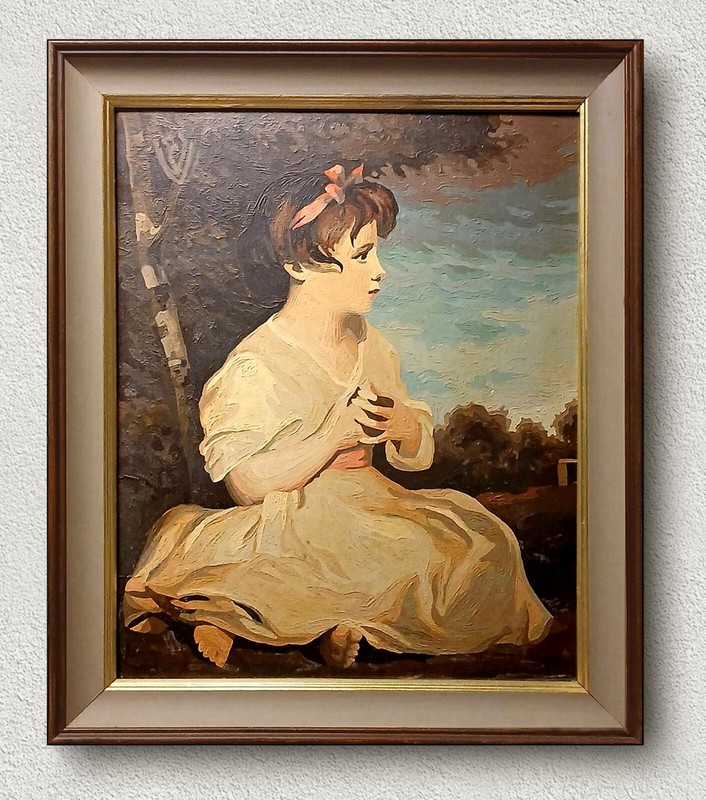 Vintage PBN «Age of Innocence» replica painting of Joshua Reynolds (1788)