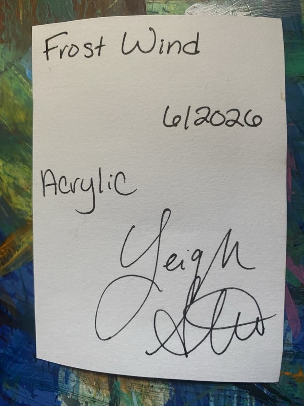 Leigh “Frost Wind” Original Abstract Acrylic Painting Signed 2026 gallery