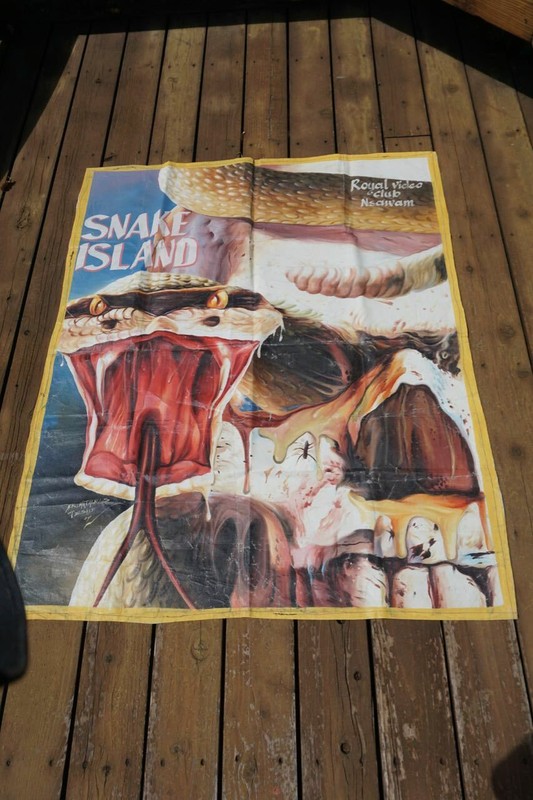 HUGE ORIGINAL ADVERTISEMENT ILLUSTRATION GHANA HORROR MOVIE POSTER ART PAINTING gallery