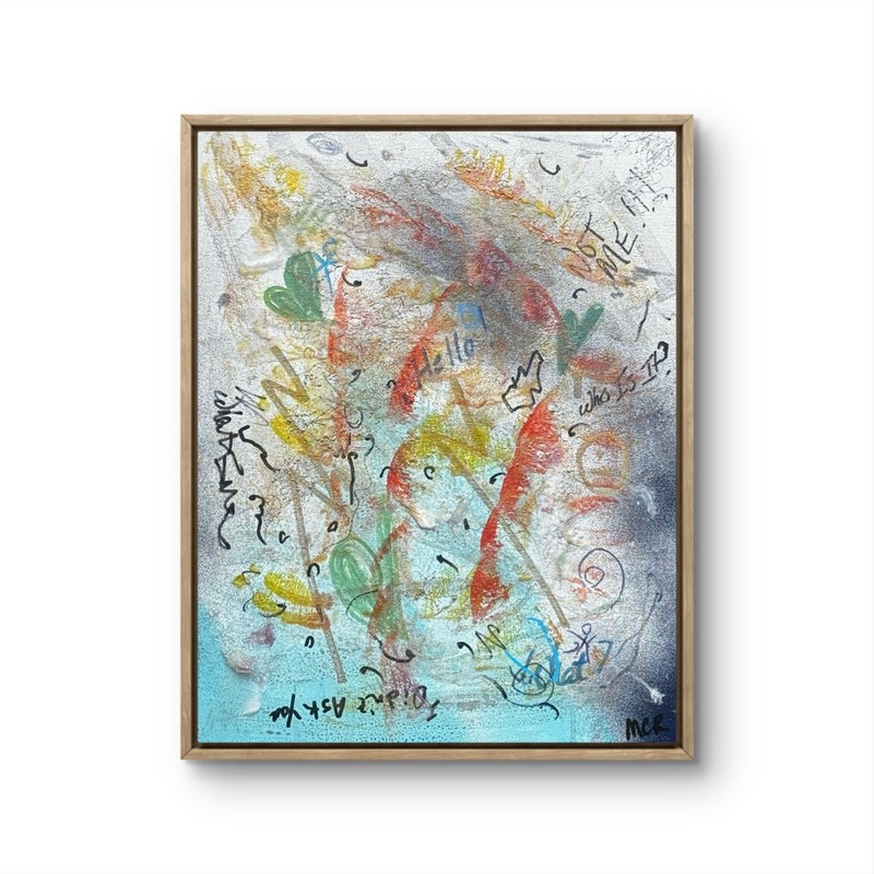 Original Signed Mixed Media Abstract Art Emotion Painting 11x14 OOAK gallery