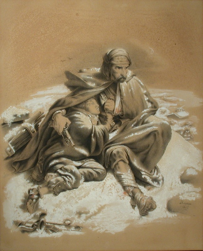 Félix Henri Emmanuel PHILIPPOTEAUX (1815-1884) Russia withdrawal anno 1812.
