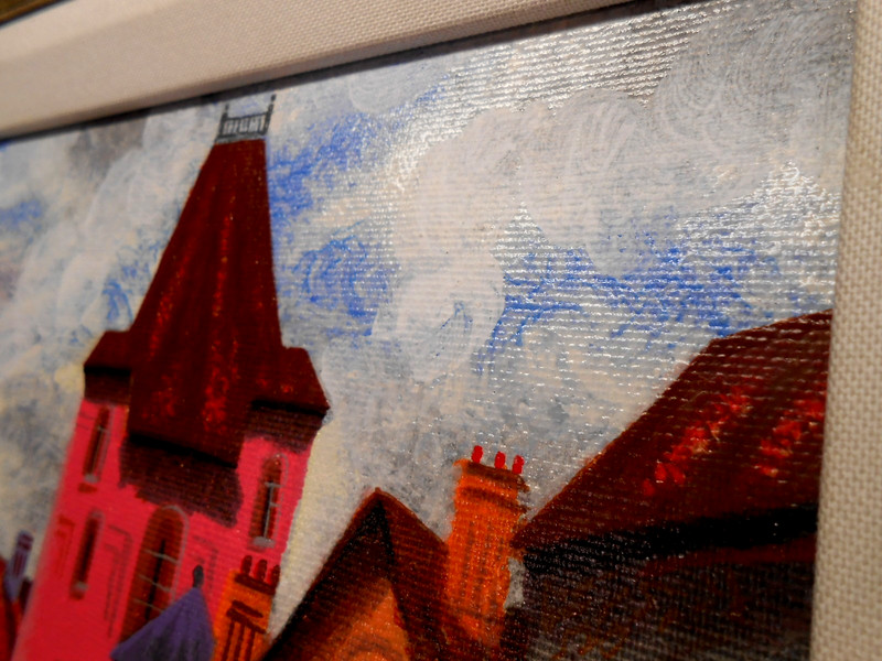 Anatole Krasnyansky Embellished Serigraph Framed Canvas Old Street GDANSK gallery
