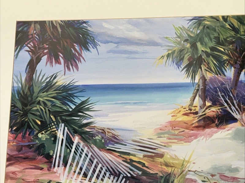 Marianne Wooten Dunn Original Watercolor Painting Florida Beach Large Dry Mount gallery