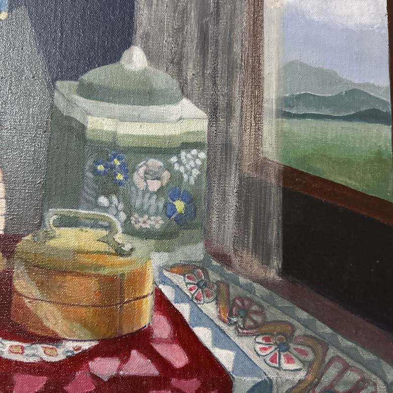 Oil Painting Still Life Reflection, Shadow, Light 12-25 1971 Dennis Gareis gallery