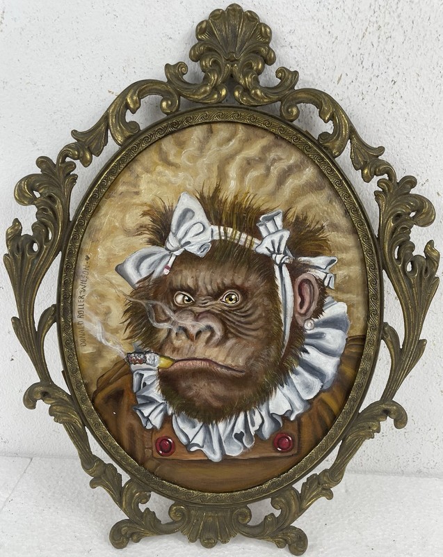 Donald Roller Wilson Oil On Cardboard (Handmade) signed and Framed